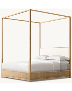 Genevieve Reeded Fabric Canopy Bed