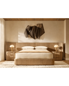 Byron Extended Shelter Bed with Closed Nightstands