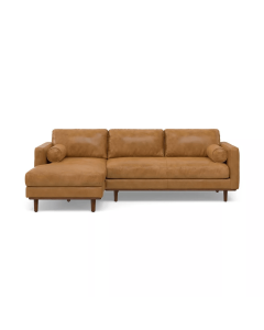 WyndenHall Brixley Mid Century Left Sectional Genuine Leather