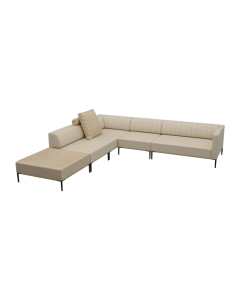 Modern L Shape White Wooden Sofa